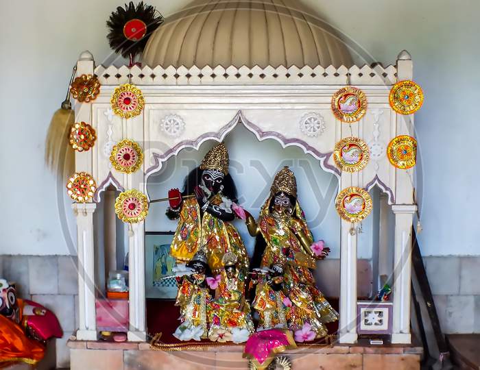The very beautiful old Radha Krishna idol
