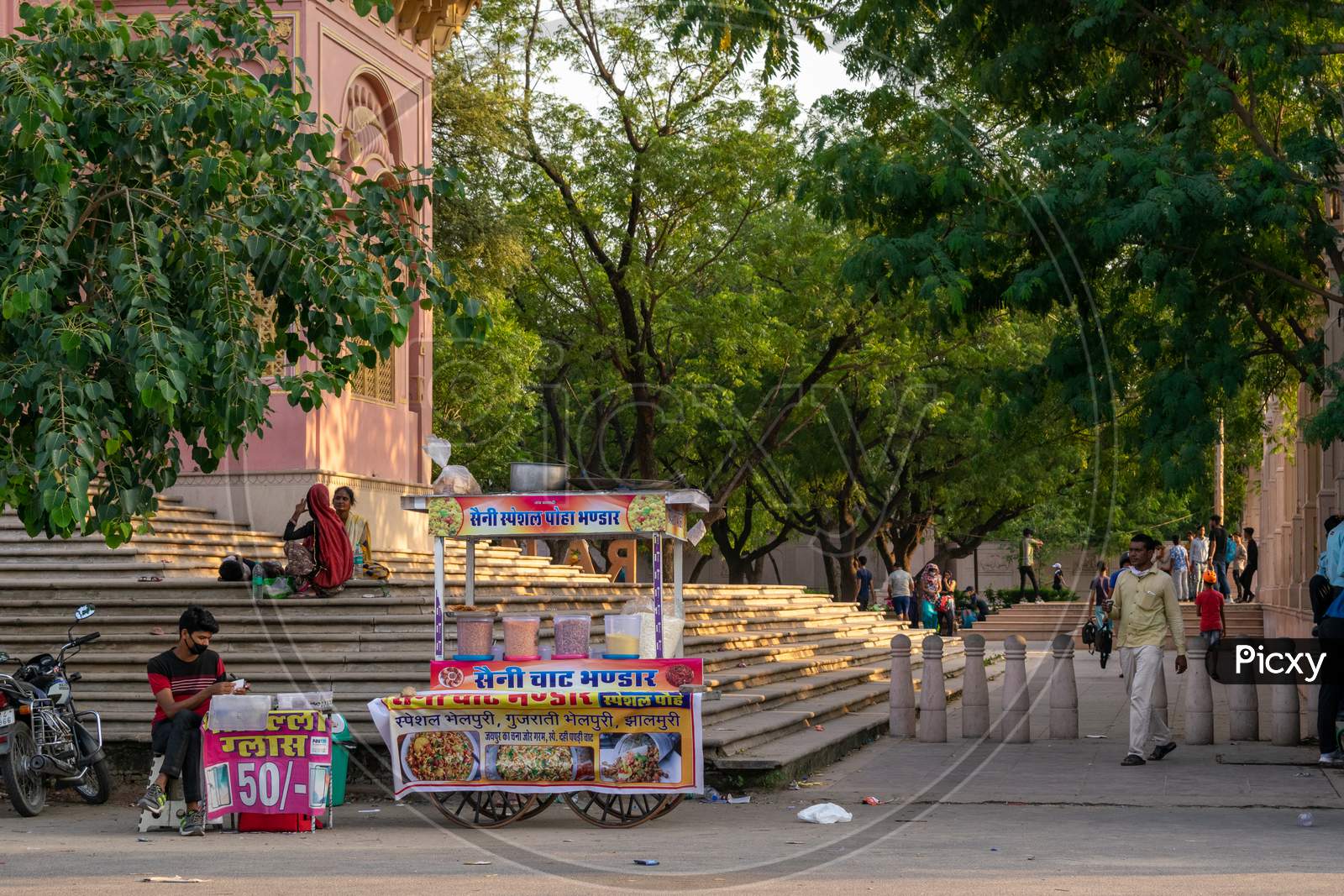 Street food stall near Patrika Gate, Jaipur