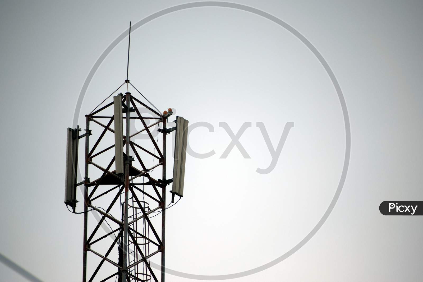 Picture Of Network Tower Isolated On White Background