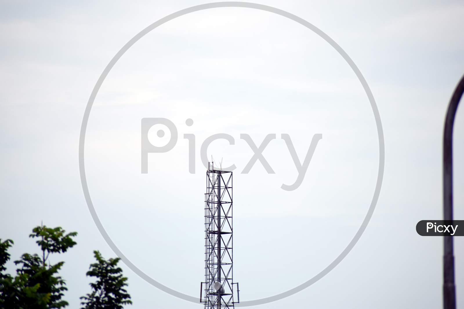 Beautiful Picture Of Network Tower In White Background