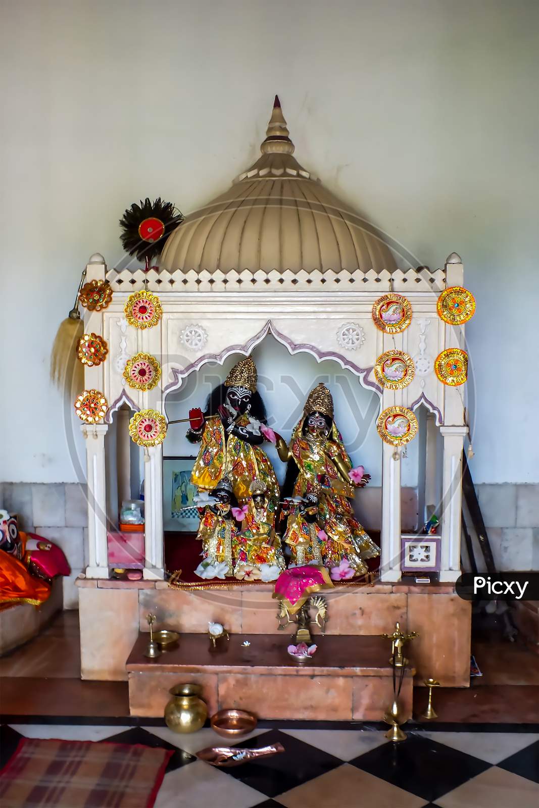 The very beautiful old Radha Krishna idol