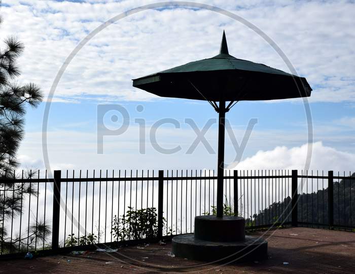 Beautiful Picture Of Big Umbrella In Park