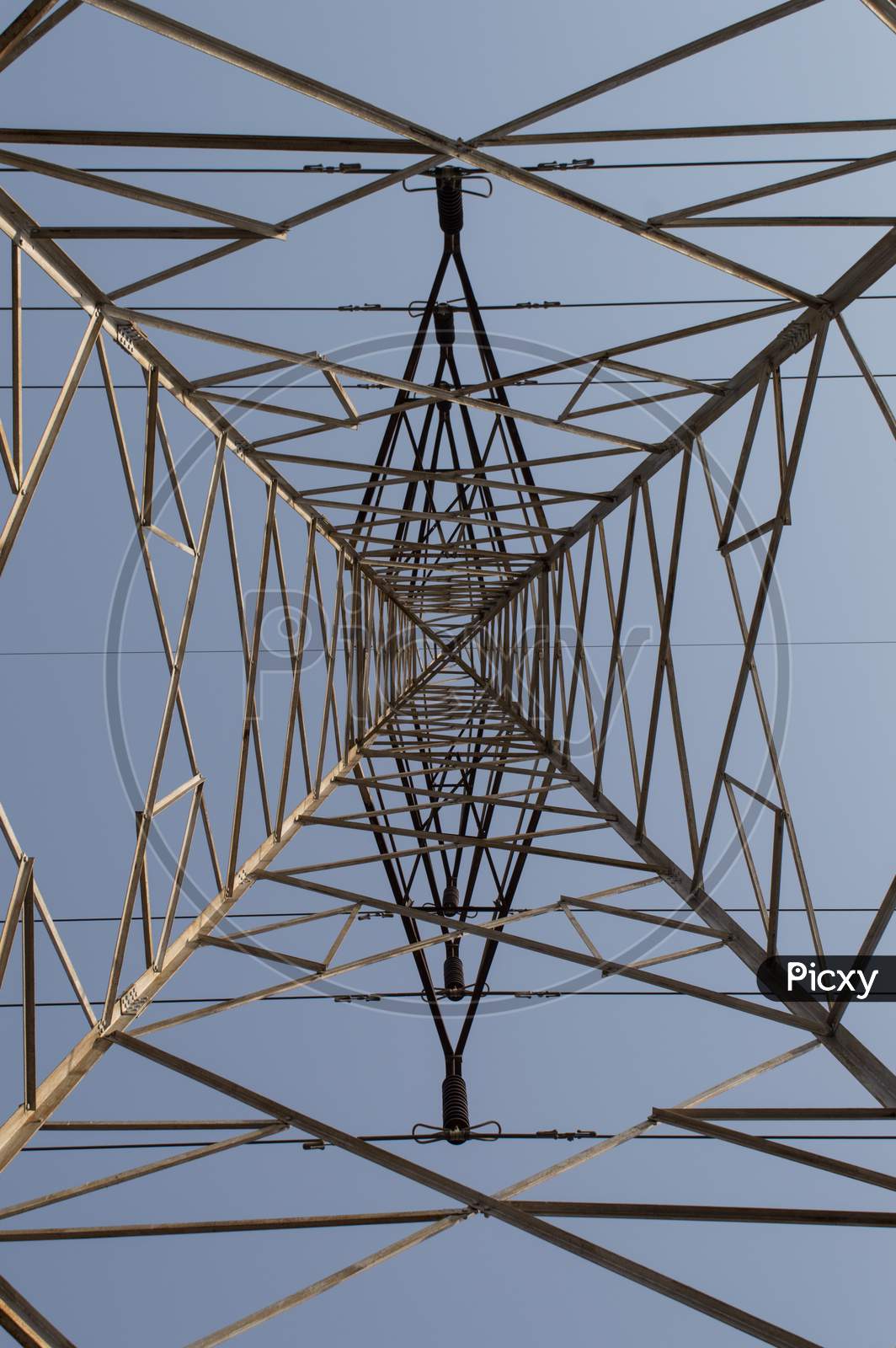 Indian Village Electric Light Tower Insight View Sky Leading Line
