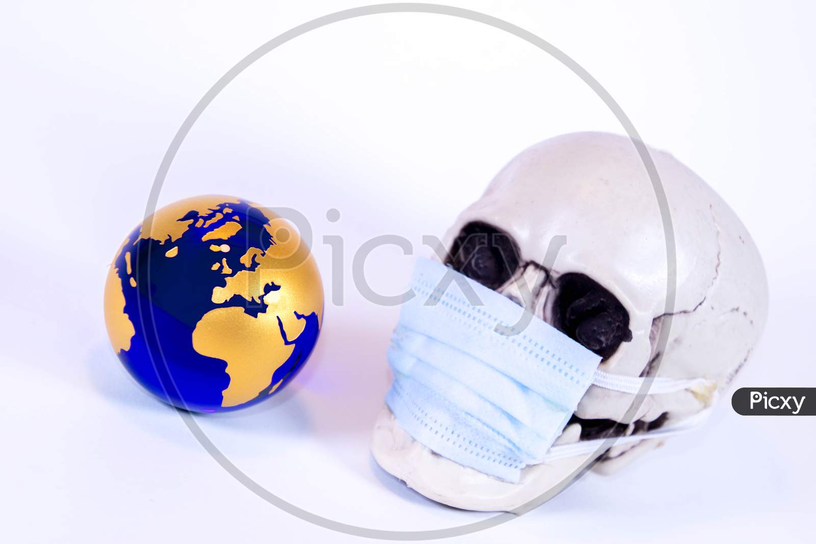 Skull Wearing Mask