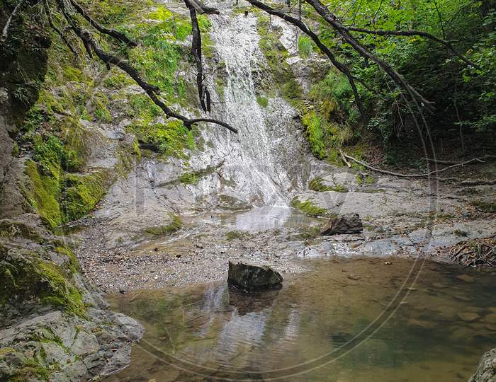 Waterfall In Cheile Borzesti Nature, Transylvania