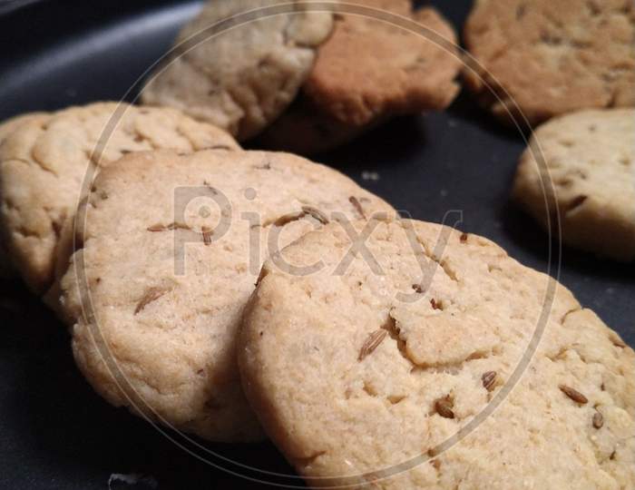 Homemade cumin cookies