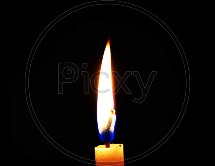 The flame of candle