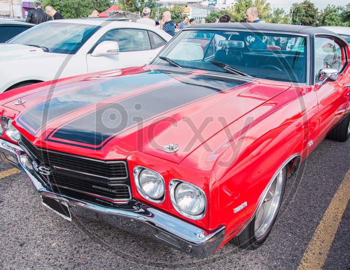 1970 Red And Black Chevrolet Chevelle Car