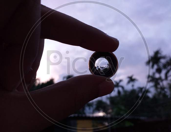 view of sky through mobile lens