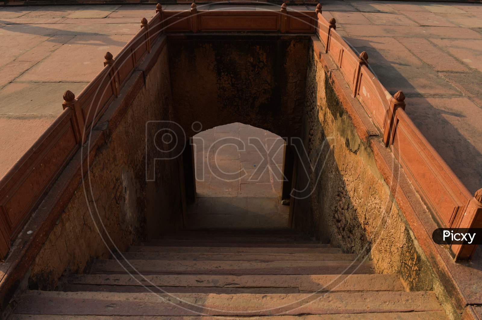 A Step,Ladder Of Entrance, Main Gate Of Main Safdarjung Tomb Memorial At Winter Morning.