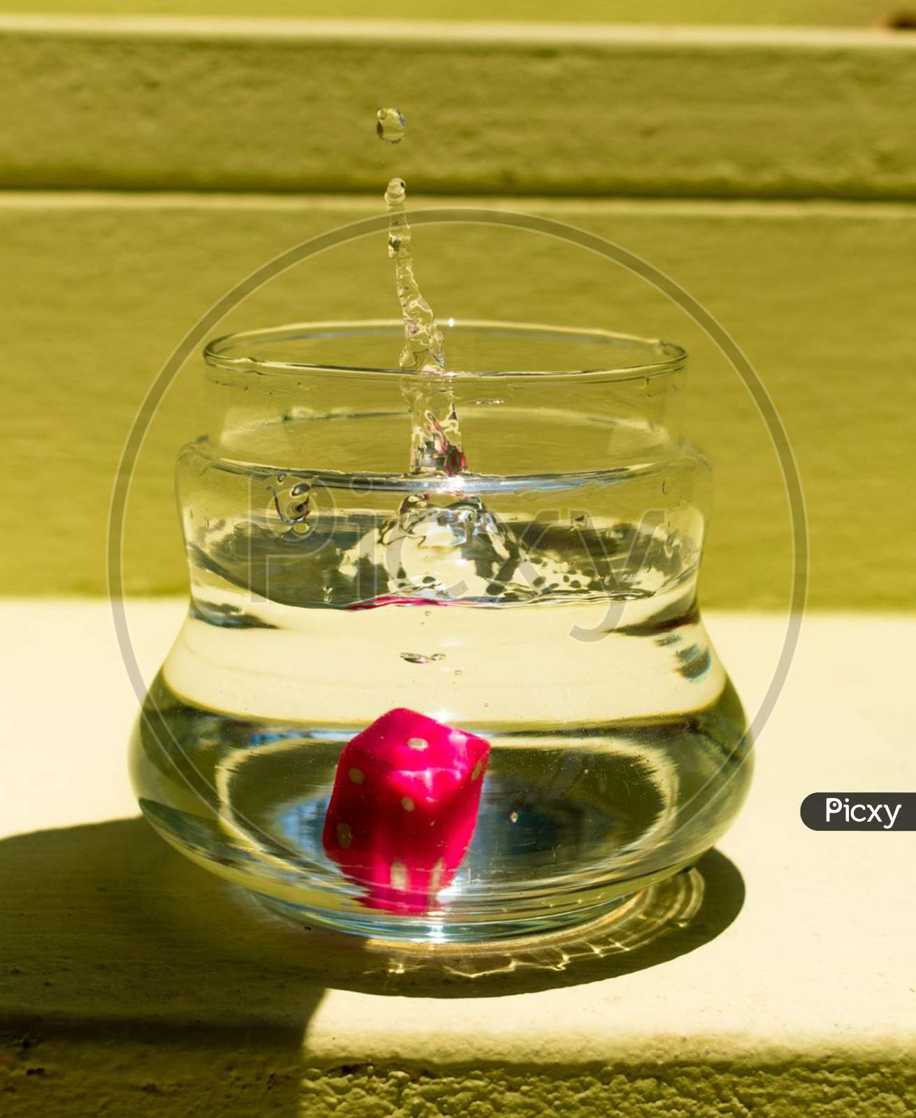 Beautiful glass with water
