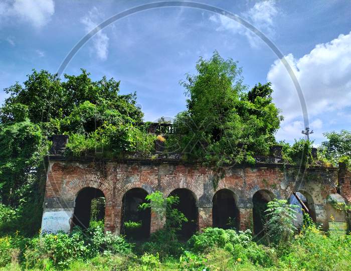 Ancient hostel became ruin  in Murshidabad.