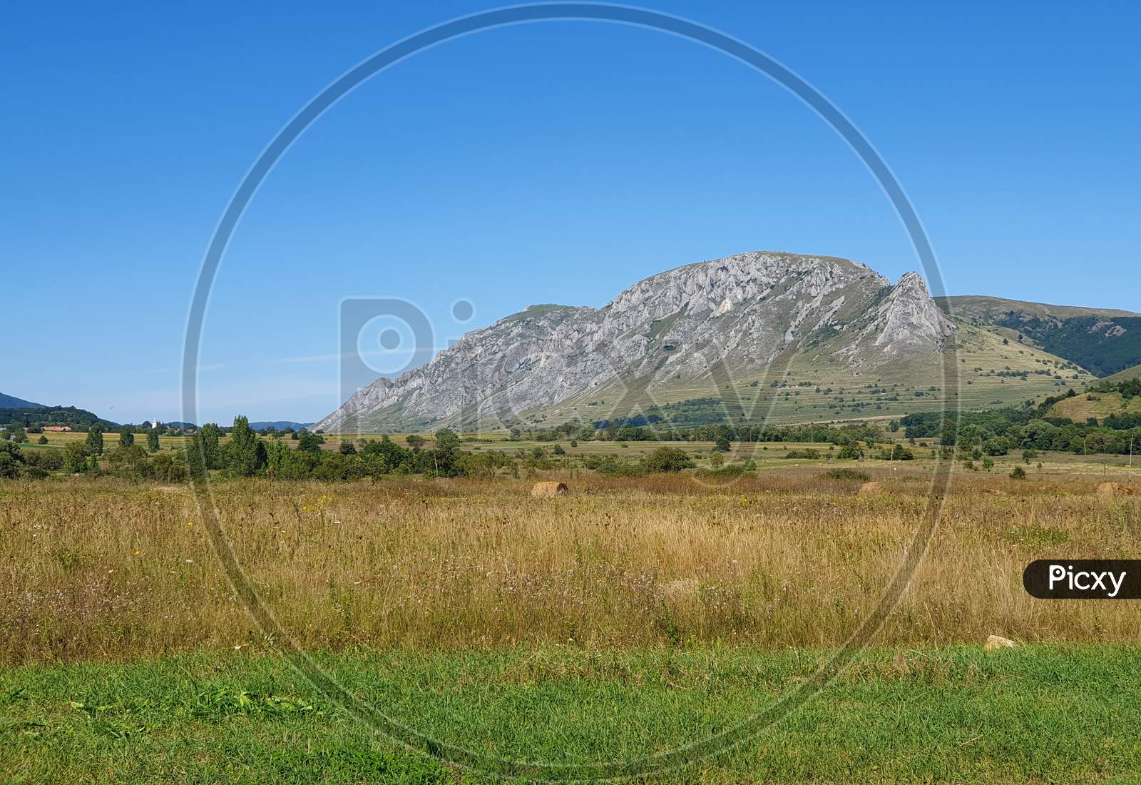 Piatra Secuiului Cliffs Seen From Coltesti Romania