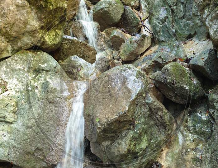 Small Creek Waterfall In Cheile Plaiului, Romania