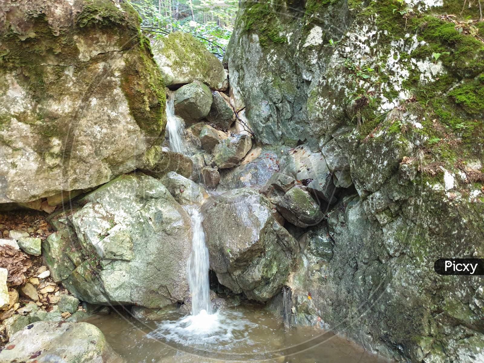 Creek Waterfall In Cheile Plaiului, Transylvania