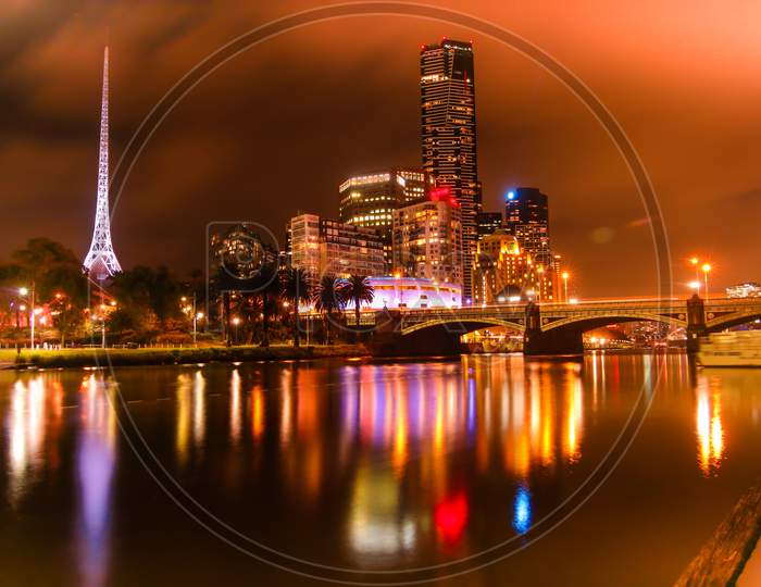 Melbourne city night view