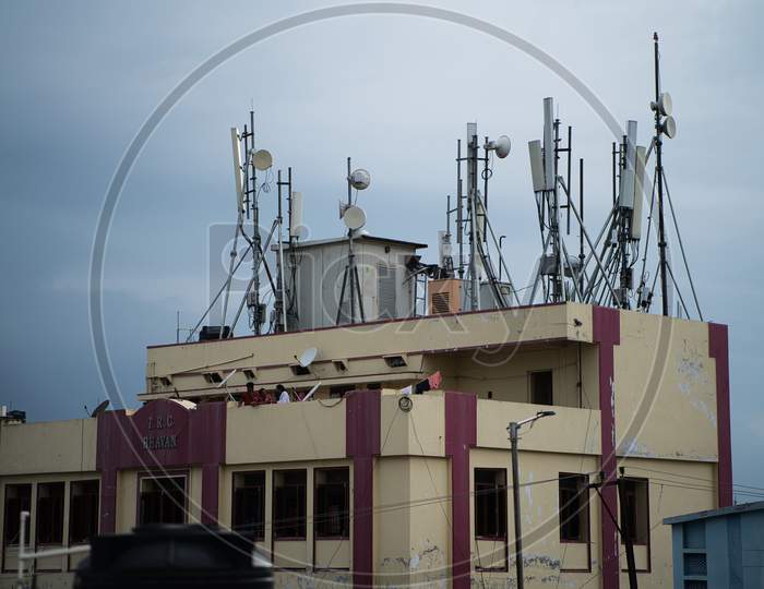 Cell phone antennas on Roof top