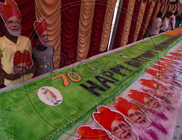 Bjp Supporters Celebrate Prime Minister Narendra Modi'S 70Th Birthday, In Chennai On September 17, 2020.