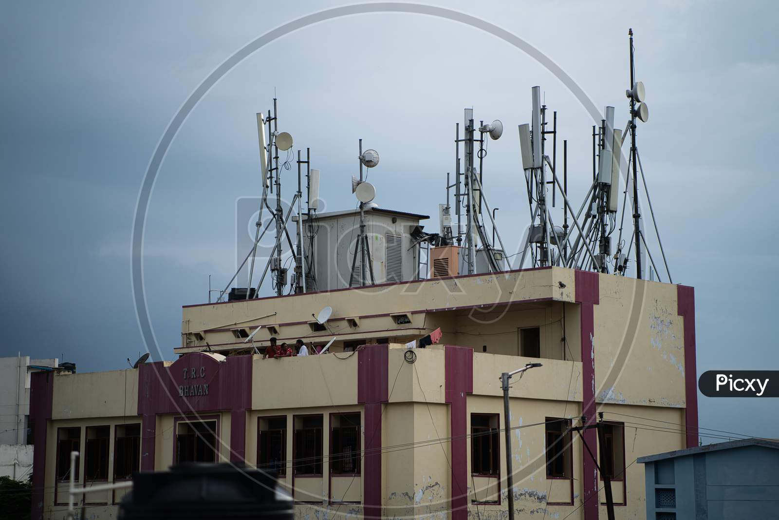 Cell phone antennas on Roof top