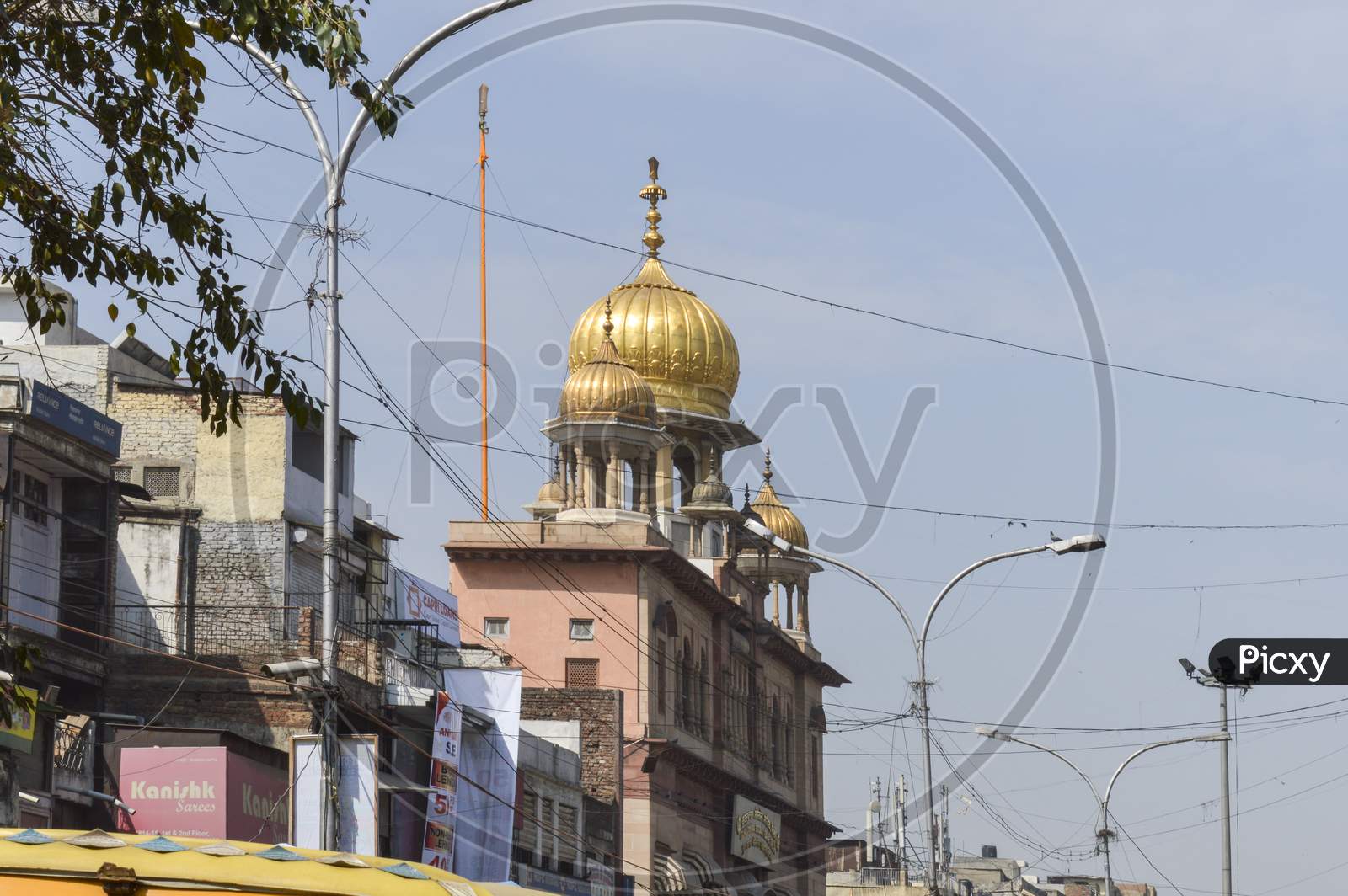 A View Of Gurudwara At Chandani Chowk Market.
