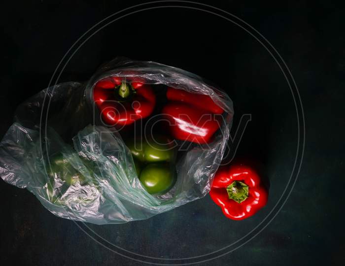 Fresh vegetables  red pepper capsicum