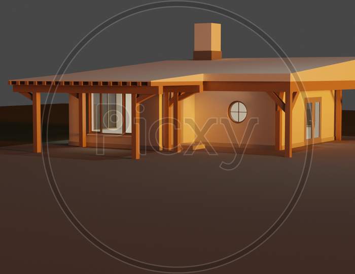 3d animation home design, illustration image