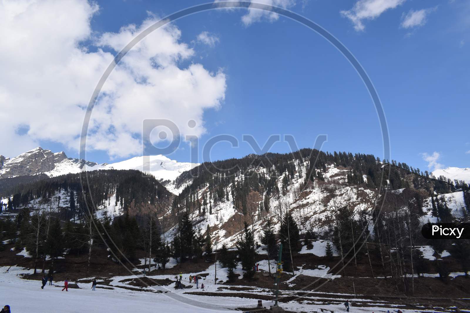 snow mountain manali solang valley