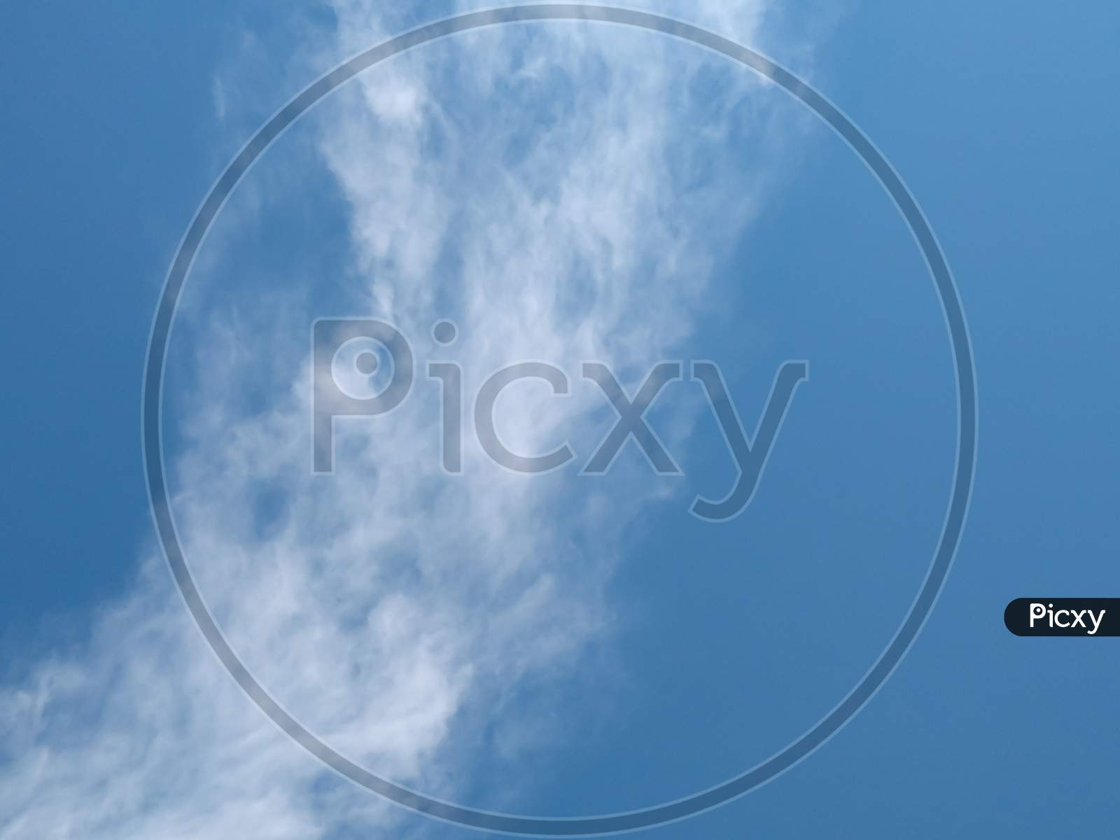 Cirrus clouds and blue sky