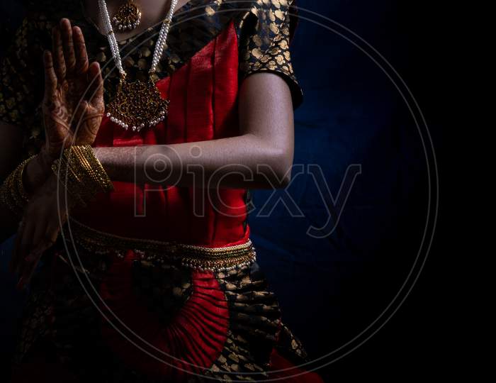 A Girl In Bharatnatyam Pose