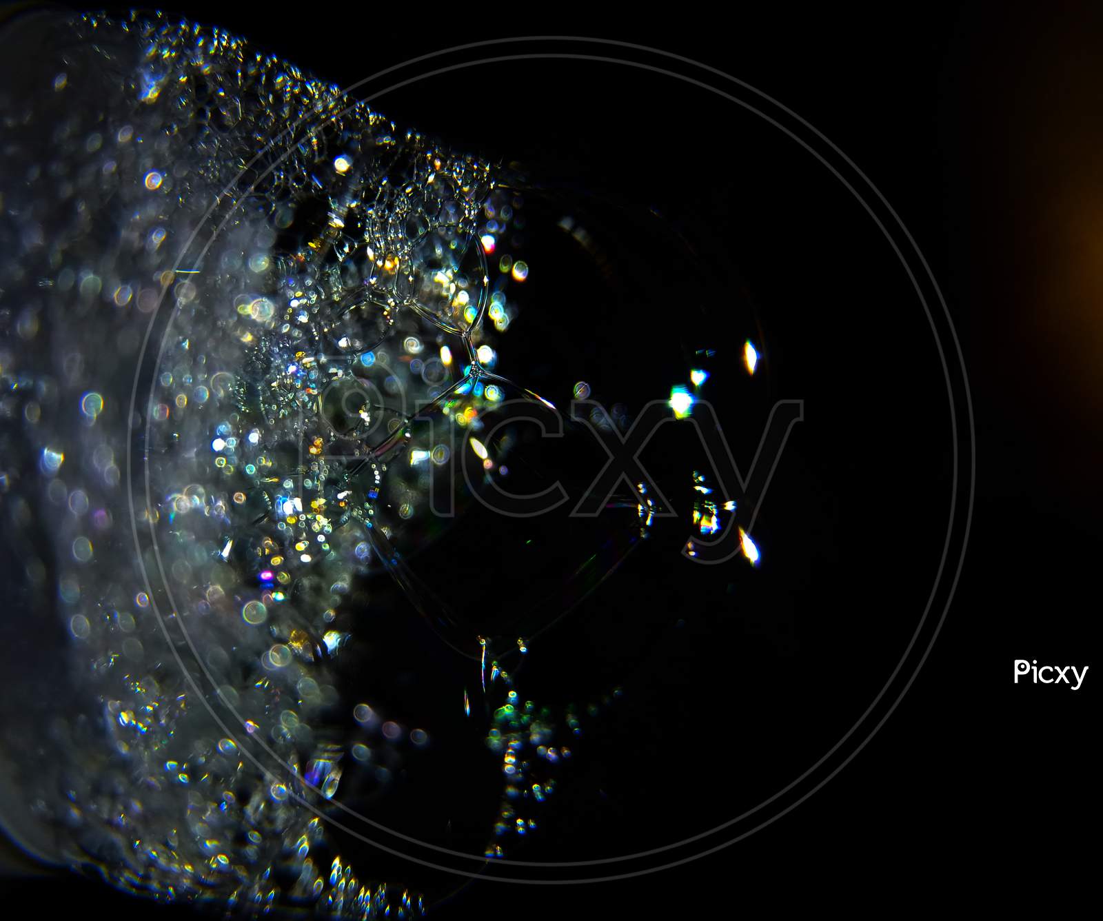 Colour abstract of bubbles.