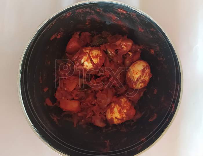 Closeup Of Delicious Dish Curry In A Bowl