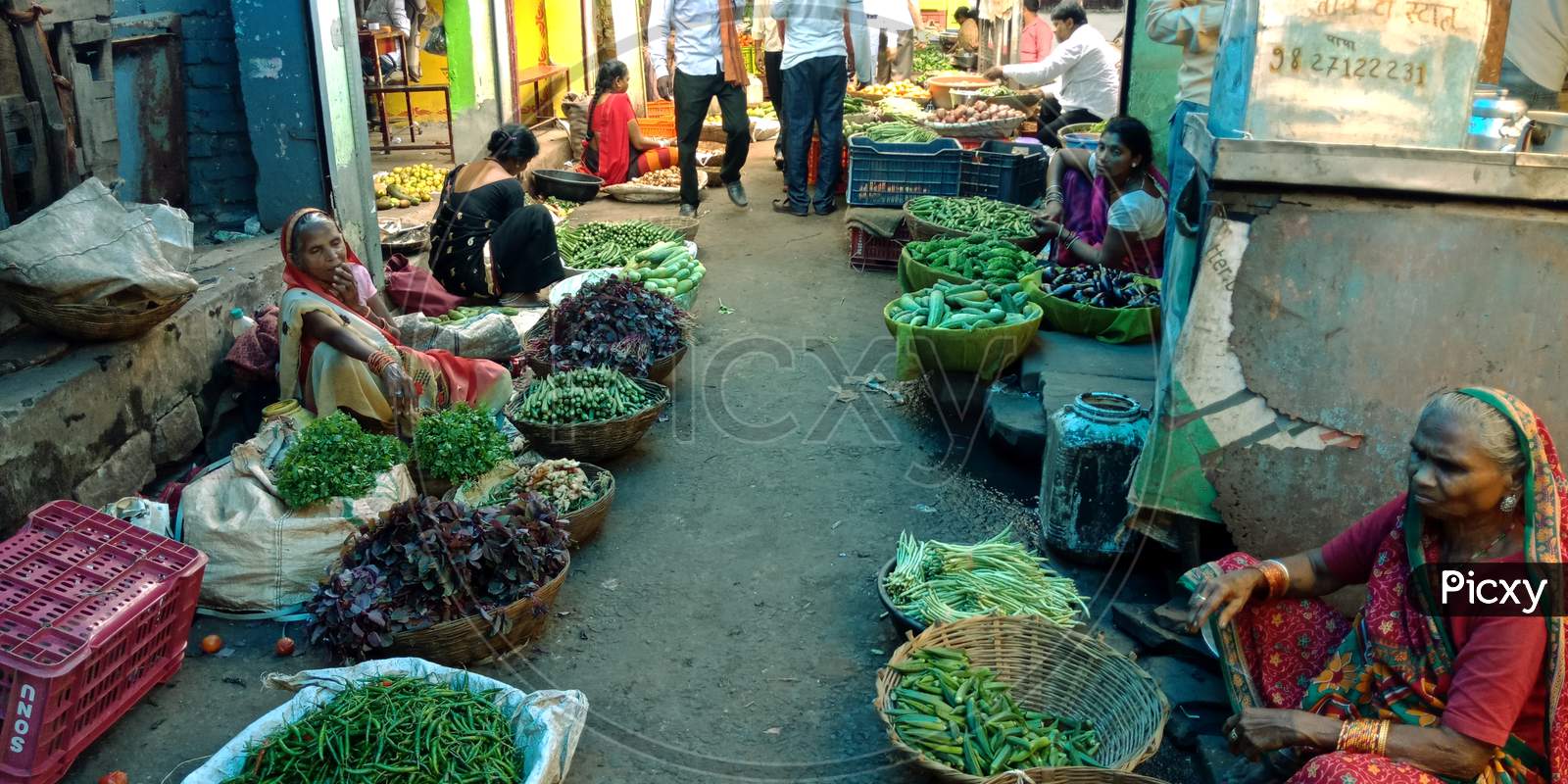 Asian Street Agriculture Product Market.