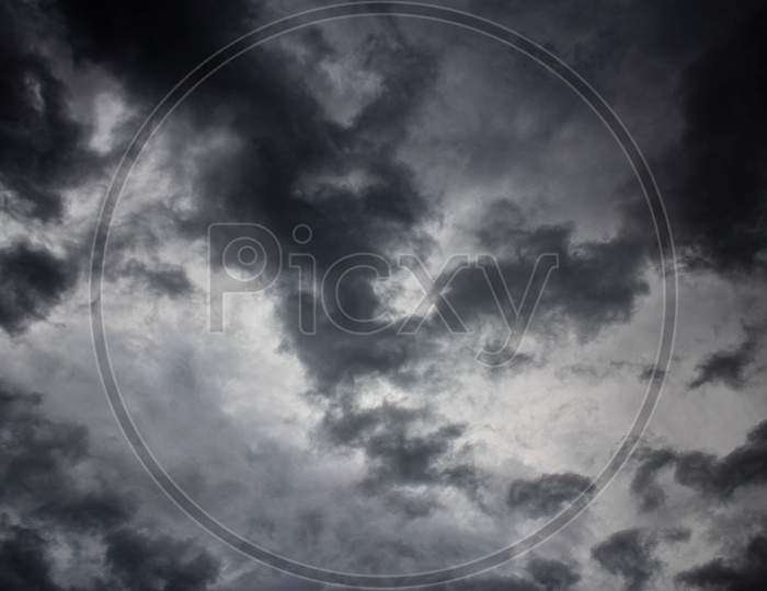 sky background black sky on halloween day abstract background