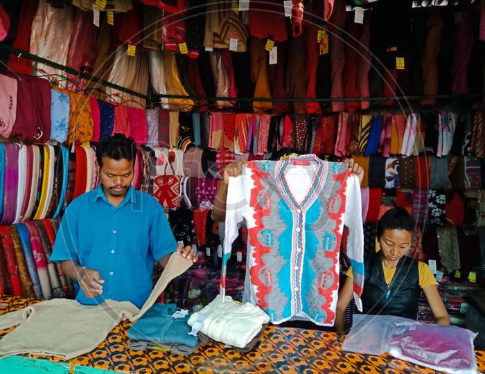 Asian Winter Market For Fashionable Cloths.