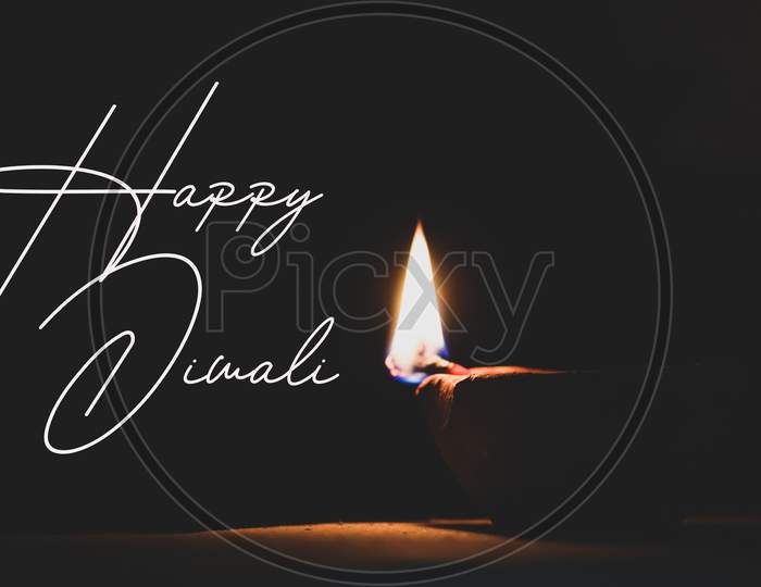 Illustration of happy Diwali