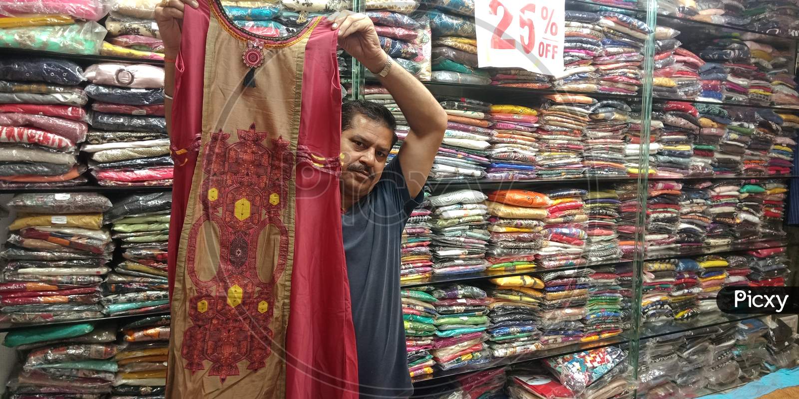 Indian Street Garment Shop.