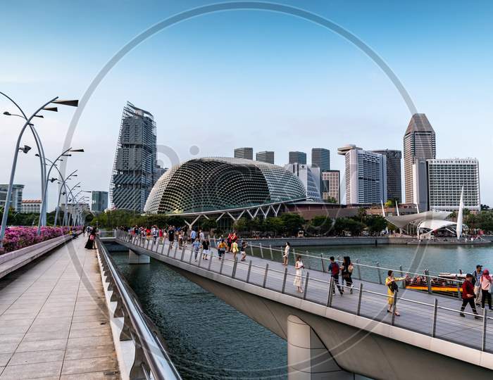 Daylight Cityscape, Marine Bay Send, Singapore 2020.