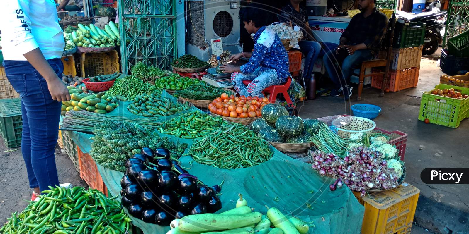 Asian Street Agriculture Product Market.