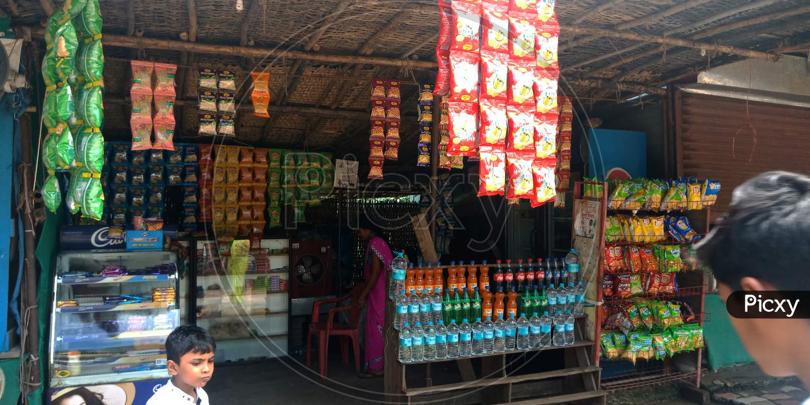 Indian Street Beverage Shop For People.