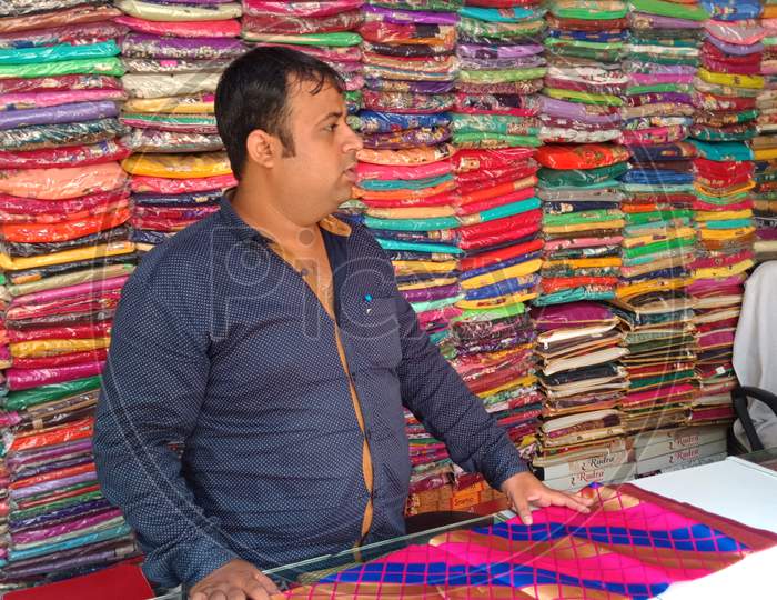Indian Street Garment Shop.