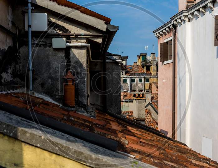 Italy, Venice, A Close Up Of A Stone Building