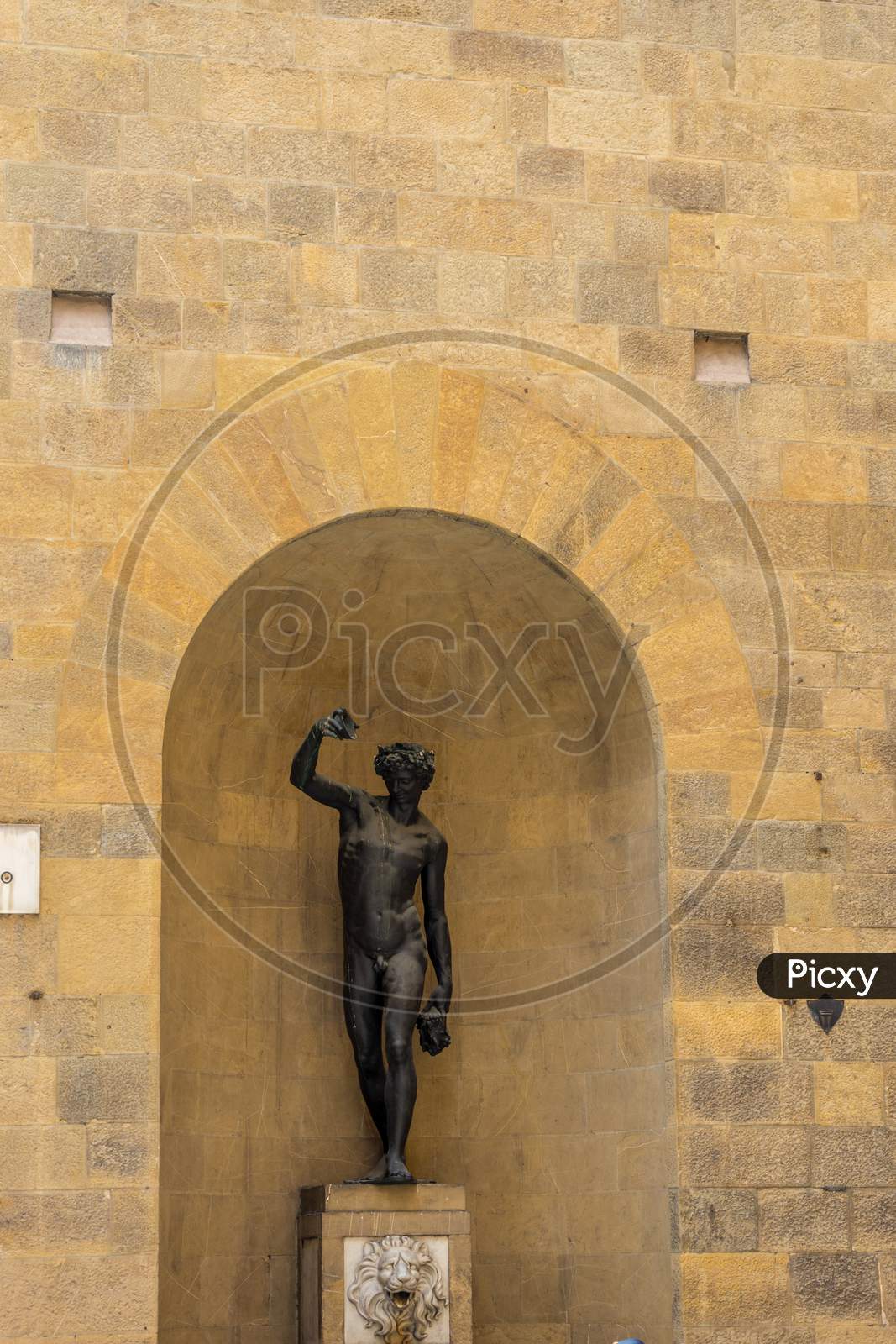Italy,Florence, A Statue Of A Man