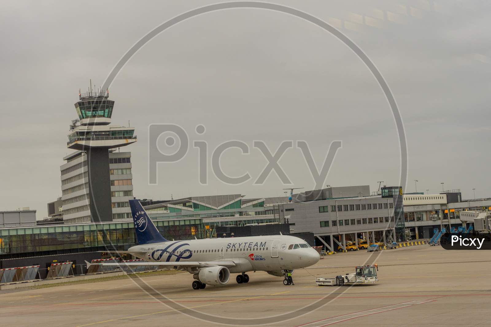 Amsterdam, Schiphol - 22 June 2018: Skyteam Airline Plane At The Schiphol Airport
