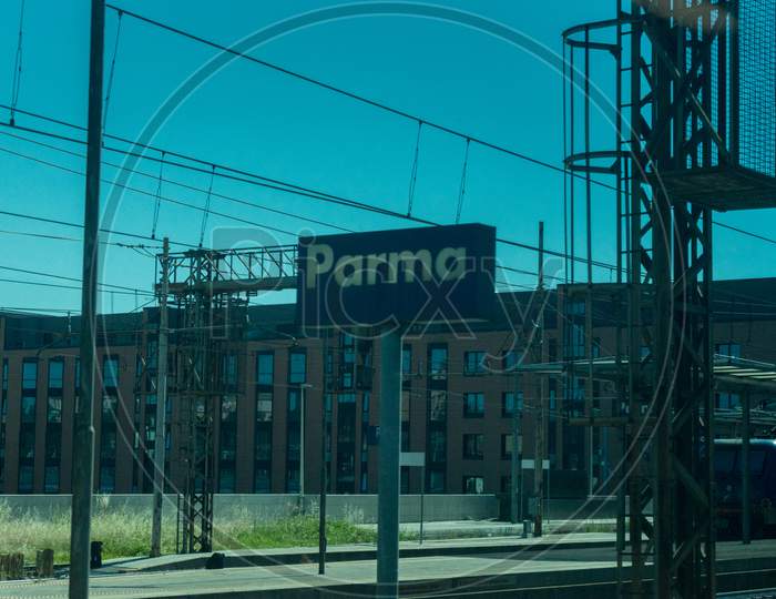 Parma, Italy - 28 June 2018: The Parma Railway Station, Italy