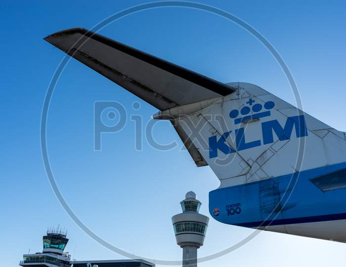 Netherlands, Amsterdam, Schiphol - 06 May, 2018: Klm Cityhopper, Air France, Schiphol Is One Of The Busiest Airport In Europe.