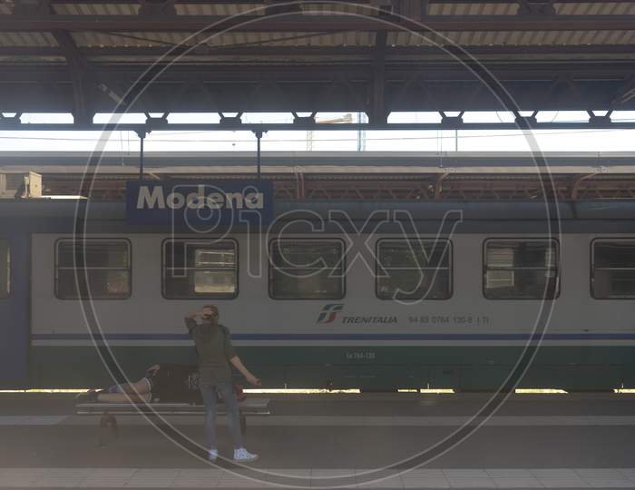 Modena, Italy - 28 June 2018: The Modena Railway Station, Italy