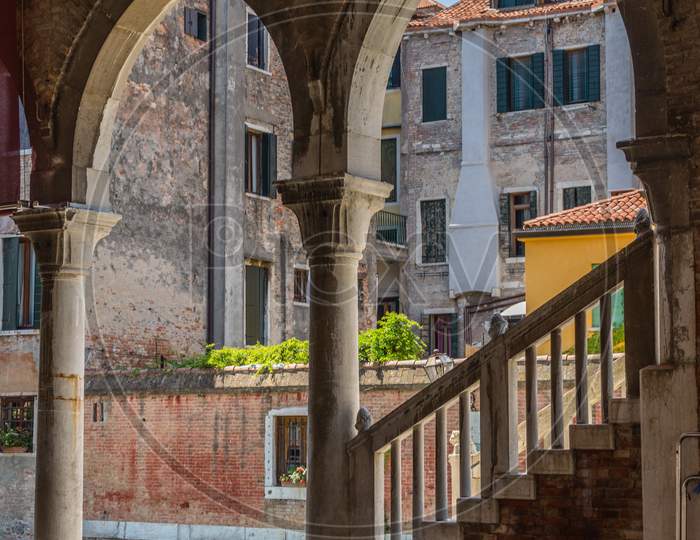 Italy, Venice, A Large Stone Building