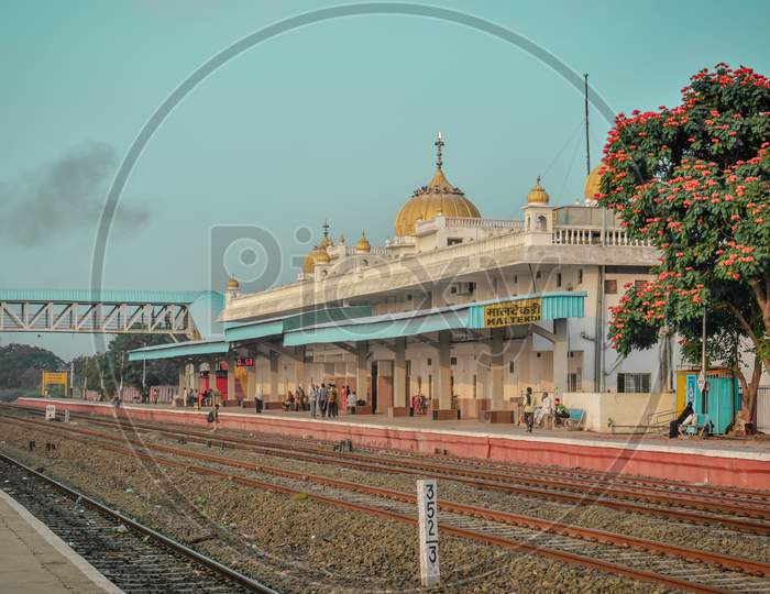 Vintage look of  railway station India.