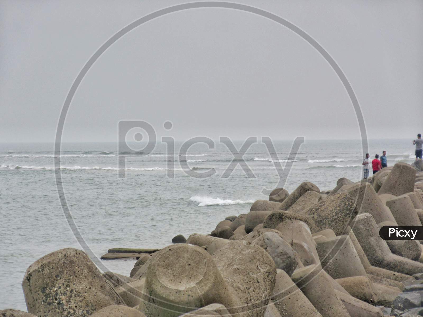 Beach side photography , Rocks and the sea