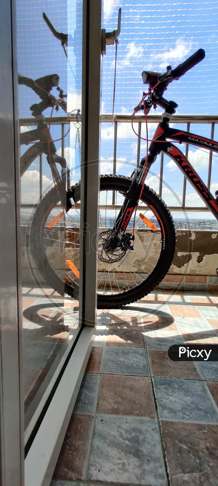 That's my Bicycle, parked on the 11th Floor Balcony